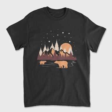 Mountain Bear Stroll, Tricou Barbati (Unisex)