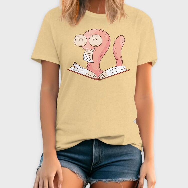 Reading Worm, Tricou Barbati (Unisex)