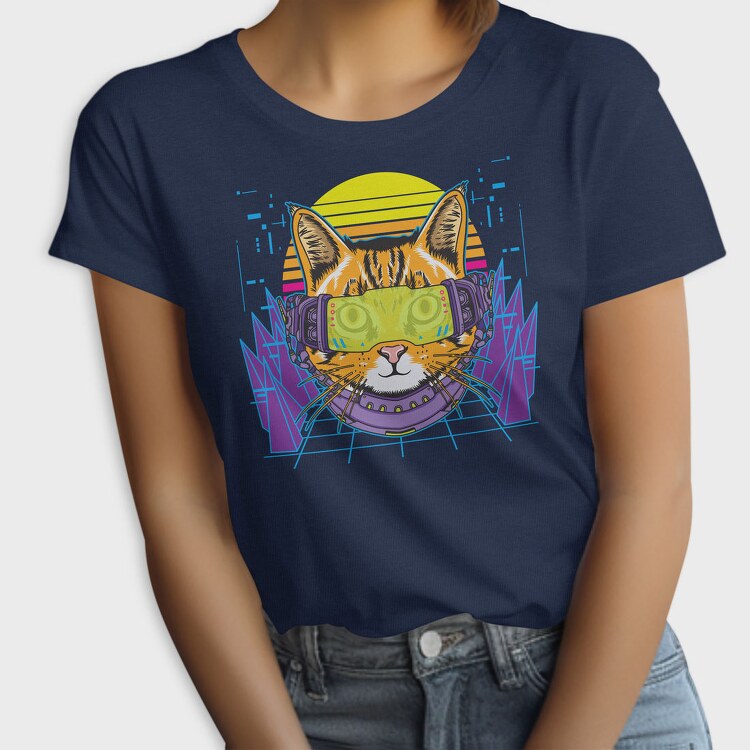 Cyber Cat Vibes, Tricou Femei