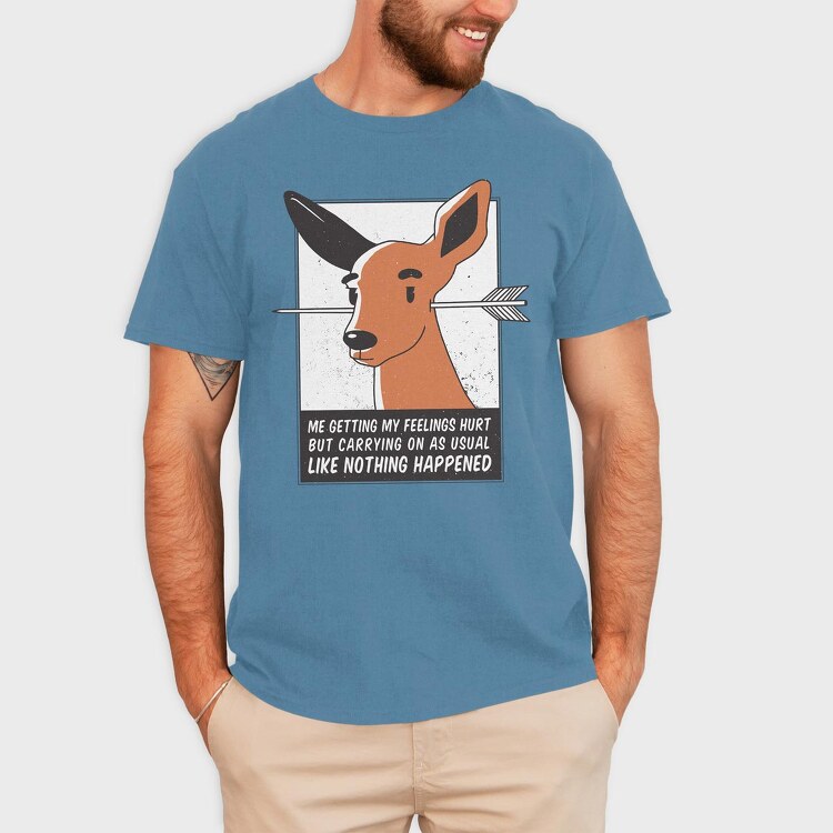 Feelings Hurt Deer, Tricou Barbati (Unisex)
