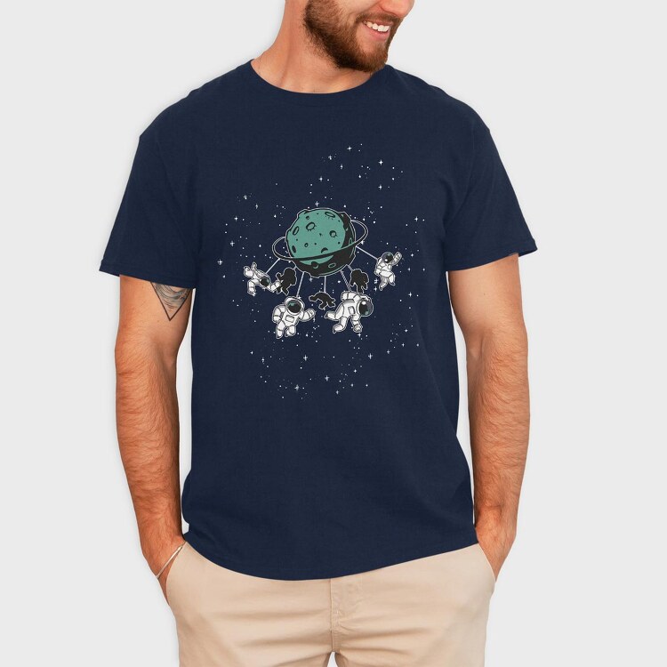 Astronaut Carousel, Tricou Barbati (Unisex)