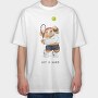 Tennis Bear Ace, Tricou Oversize Barbati (Unisex)