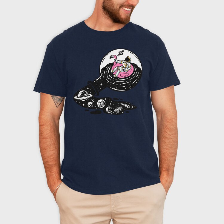 Space Flamingo Float, Tricou Barbati (Unisex)