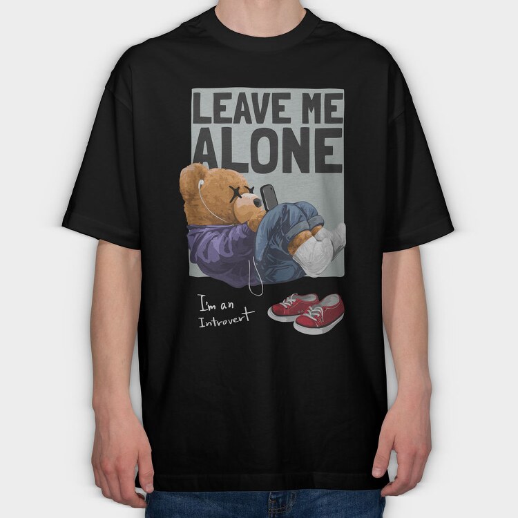 Lonely Teddy Vibes, Tricou Oversize Barbati (Unisex)