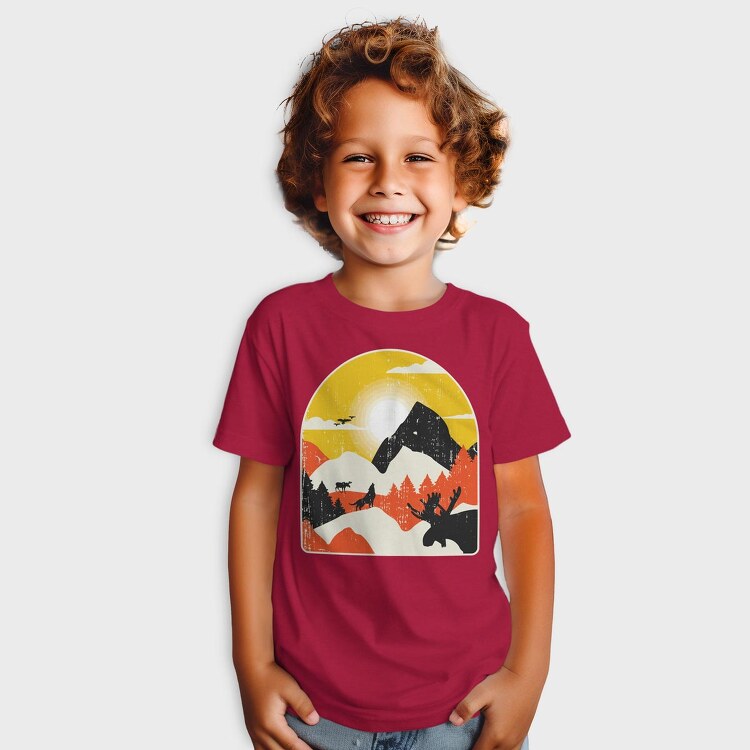 Mountains Wolf Moose, Tricou Copii