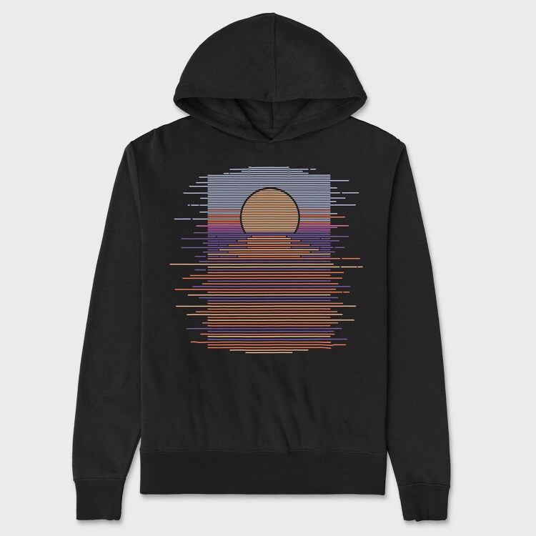 Landscape Sunset Tshirt, Hanorac Oversize Barbati (Unisex)