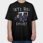 Roll Explore, Tricou Oversize Barbati (Unisex)