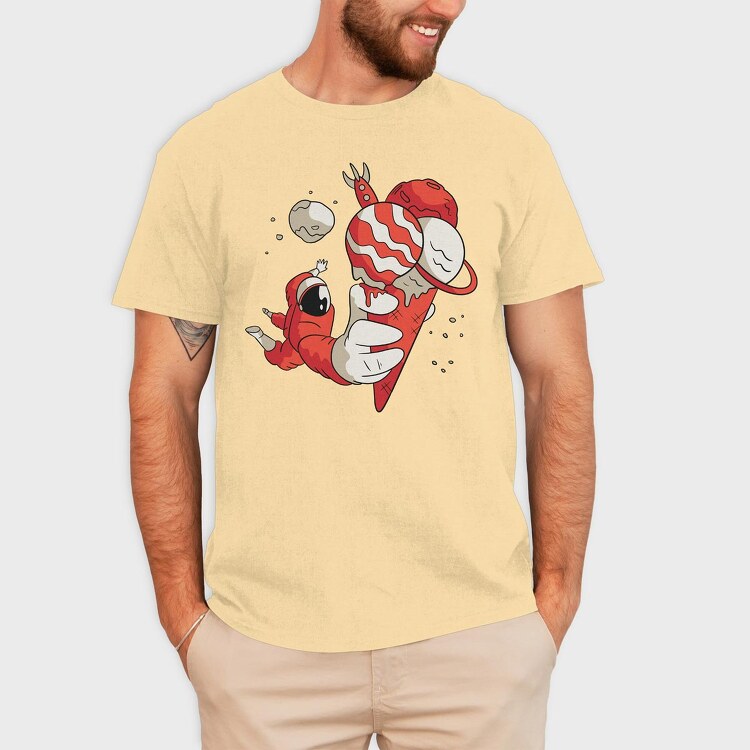 Astronaut Ice Cream, Tricou Barbati (Unisex)