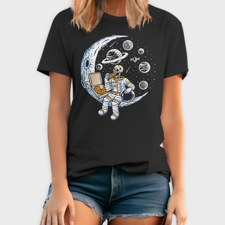 Space Pizza Astronaut, Tricou Barbati (Unisex)
