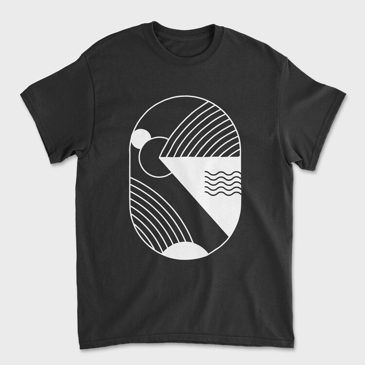 Minimal Geometric 2, Tricou Barbati (Unisex)