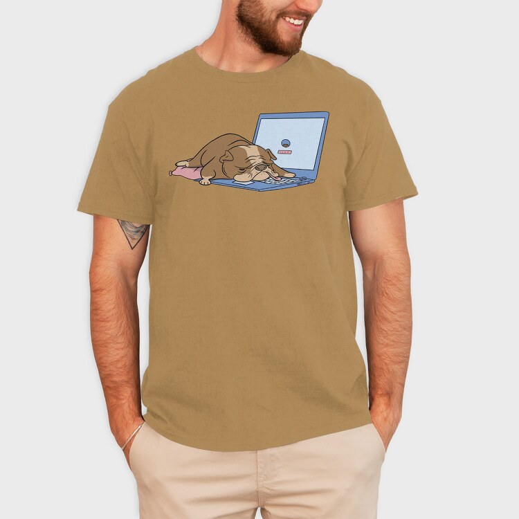 Doggo Laptop Dreams, Tricou Barbati (Unisex)