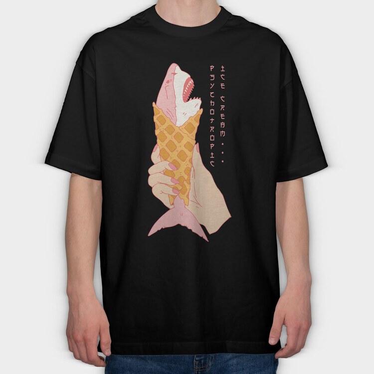 Shark Ice Cream Dreams, Tricou Oversize Barbati (Unisex)