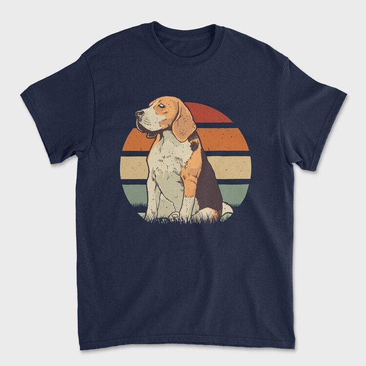Beagle Sunset, Tricou Barbati (Unisex)
