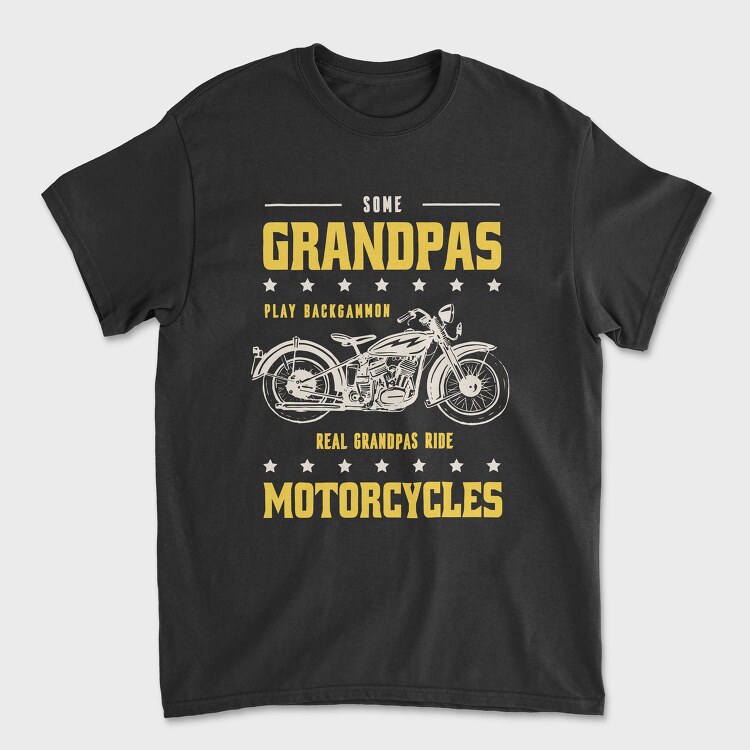 Real Graandpas Ride Motorcycles, Tricou Barbati (Unisex)