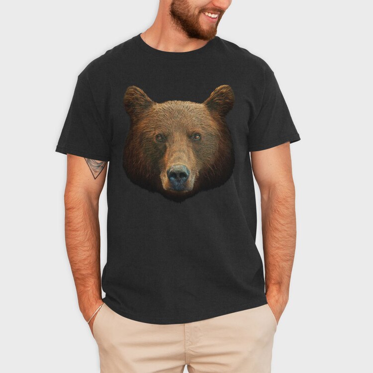 Bear Face, Tricou Barbati (Unisex)