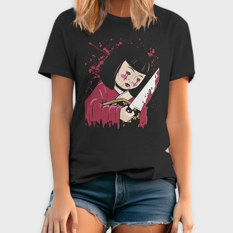 Scary Japanese Doll, Tricou Barbati (Unisex)