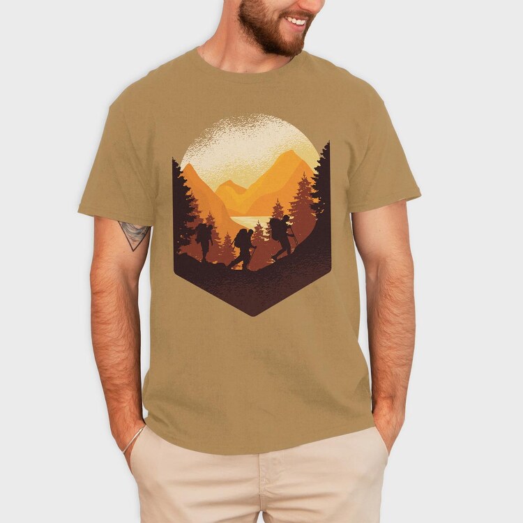 Mountain Hiking, Tricou Barbati (Unisex)