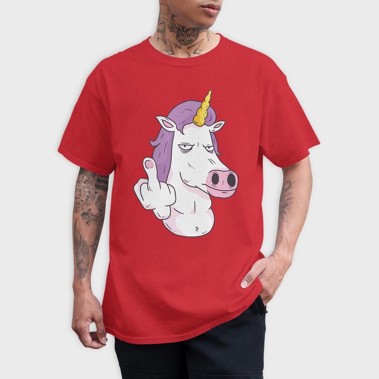Middle Finger Unicorn, Tricou Barbati (Unisex)