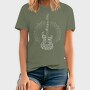 Guitar Made Out of Music Notes, Tricou Barbati (Unisex)