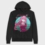 Cyberpunk Anime Girl, Hanorac Oversize Barbati (Unisex)