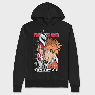 Denji Glow Street, Hanorac Oversize Barbati (Unisex)