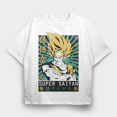 Dragon Ball Energy Flow, Tricou Oversize Barbati (Unisex)