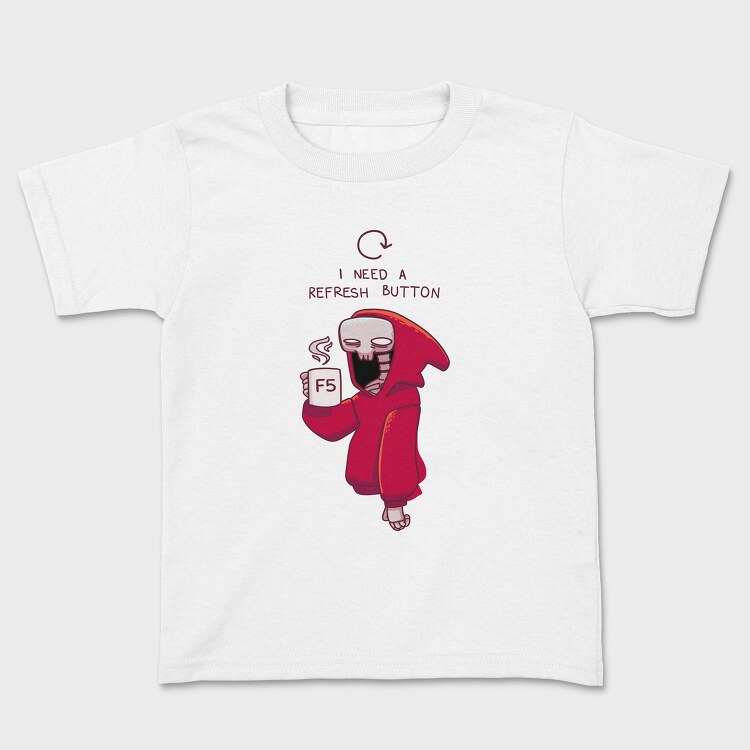 F5 Refresh Skeleton Hoodie, Tricou Copii