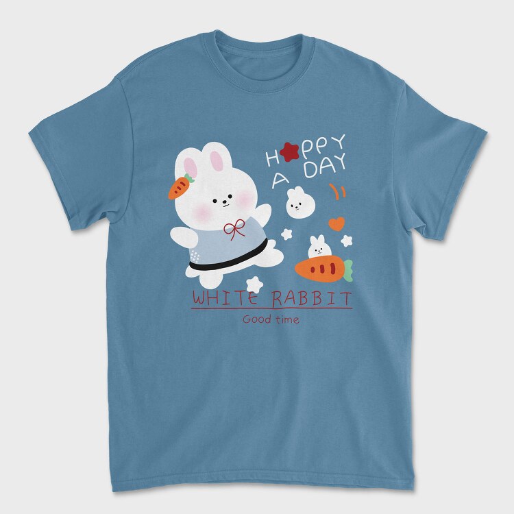 Happy Rabbit Carrot, Tricou Barbati (Unisex)