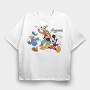 Mickey Mouse And Friends, Tricou Oversize Barbati (Unisex)