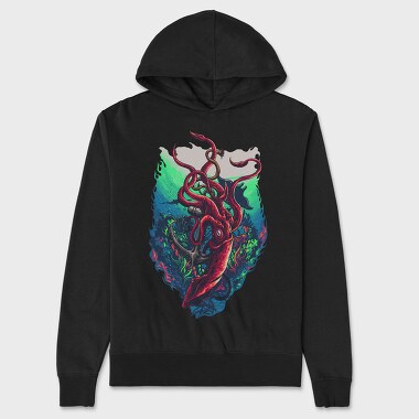 Octopus Abyss, Hanorac Oversize Barbati (Unisex)