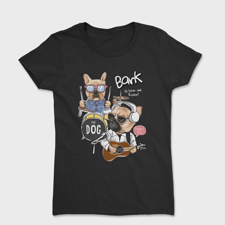 Rockin Pup Band Tee, Tricou Femei