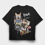 Rockin Pup Band Tee, Tricou Oversize Barbati (Unisex)