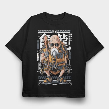 Roshi Cyberpunk Warrior, Tricou Oversize Barbati (Unisex)