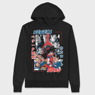 Vege Vs Goku Battle, Hanorac Oversize Barbati (Unisex)