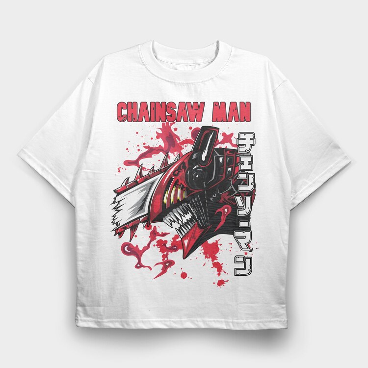 Chainsaw Man Edge Glow, Tricou Oversize Barbati (Unisex)