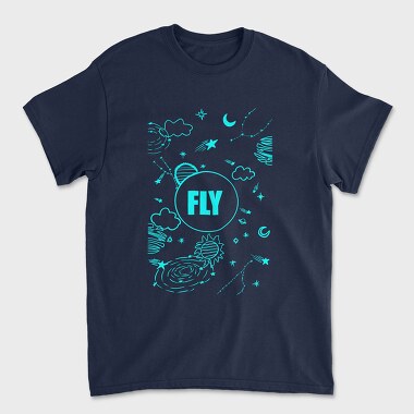 Fly Night Sky, Tricou Barbati (Unisex)