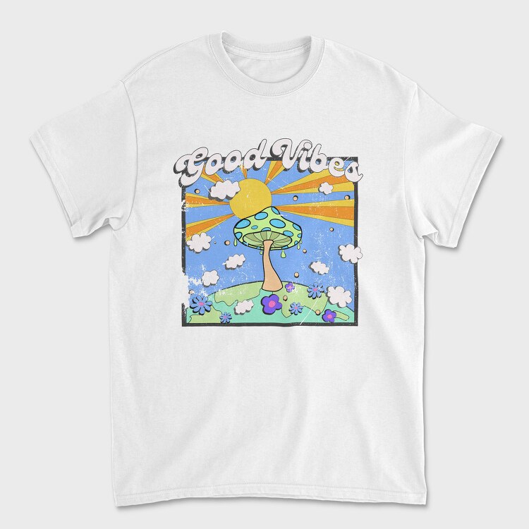 Good Vibes Mushroom, Tricou Barbati (Unisex)