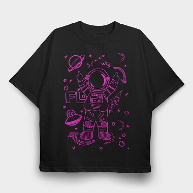 Space Explorer Glow, Tricou Oversize Barbati (Unisex)