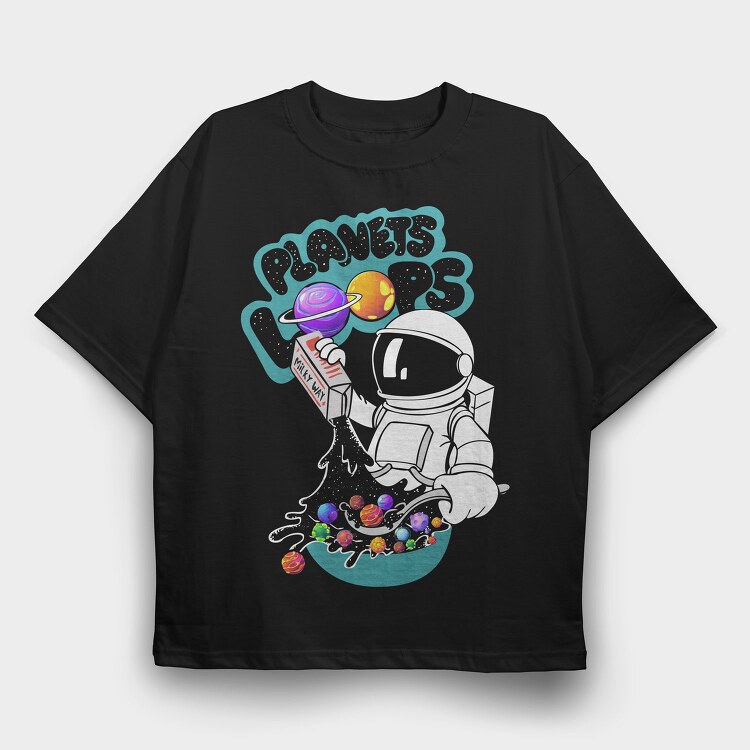 Space Galaxy Astronaut, Tricou Oversize Barbati (Unisex)
