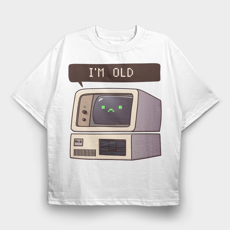 Vintage Tech Nostalgia, Tricou Oversize Barbati (Unisex)