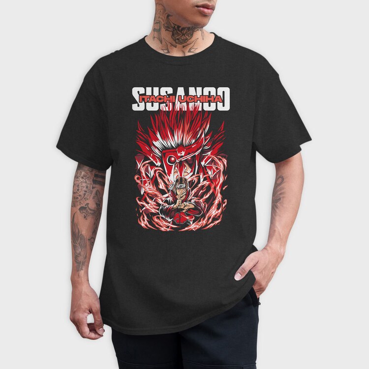 Itachis Susanoo Flame, Tricou Barbati (Unisex)