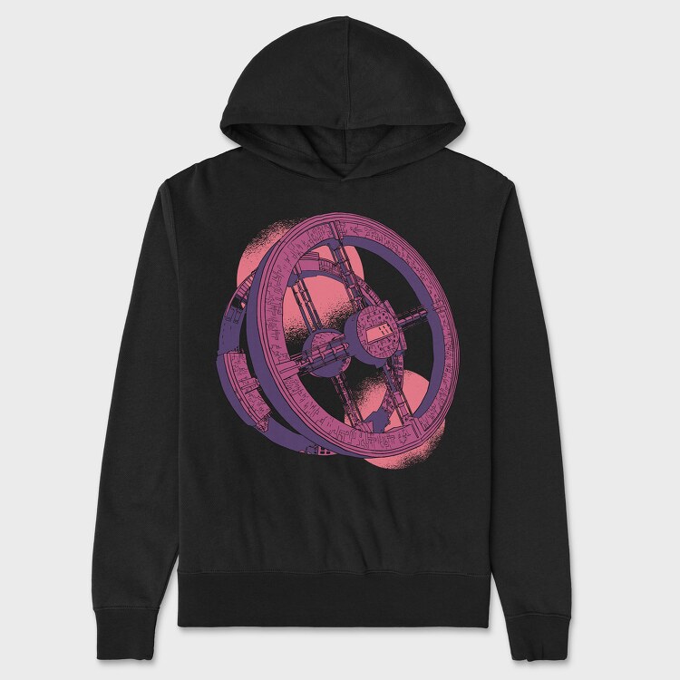 Space Station, Hanorac Oversize Barbati (Unisex)