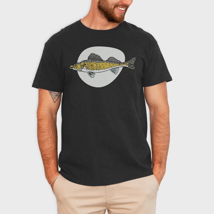 Walleye Fish, Tricou Barbati (Unisex)