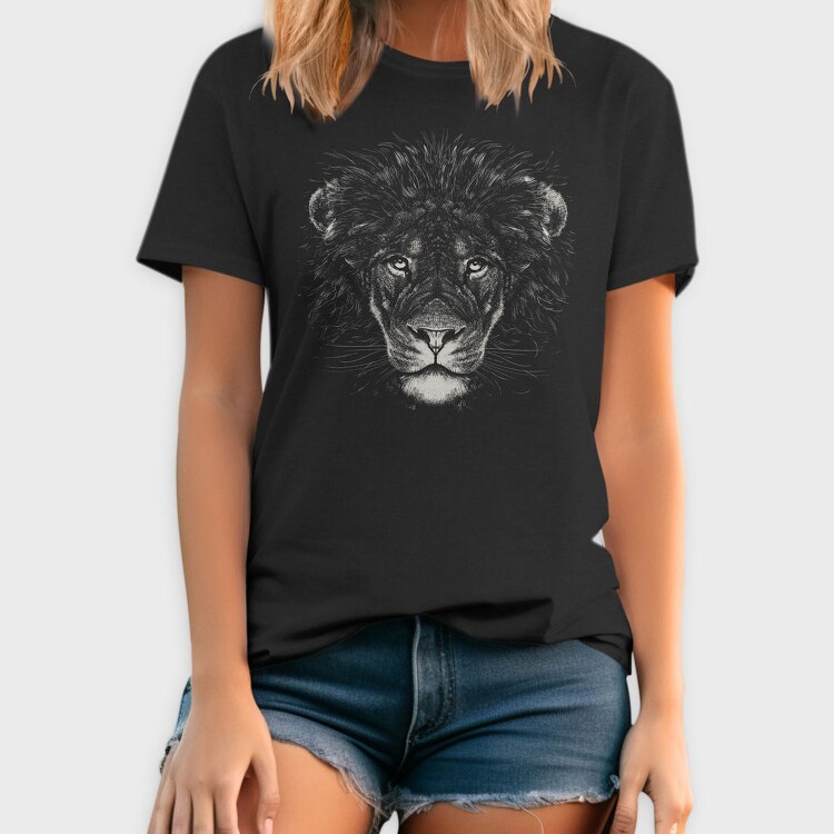 Monochrome Lion, Tricou Barbati (Unisex)
