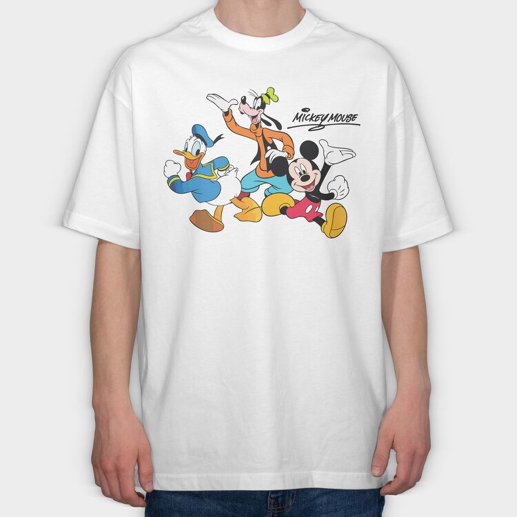 Mickey Mouse And Friends, Tricou Oversize Barbati (Unisex)