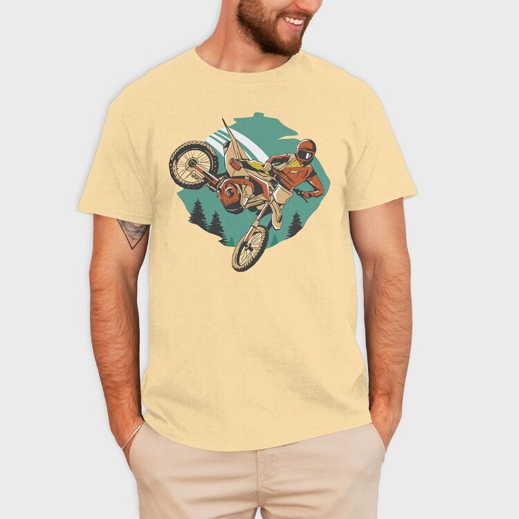 Motorcycle Winter, Tricou Barbati (Unisex)