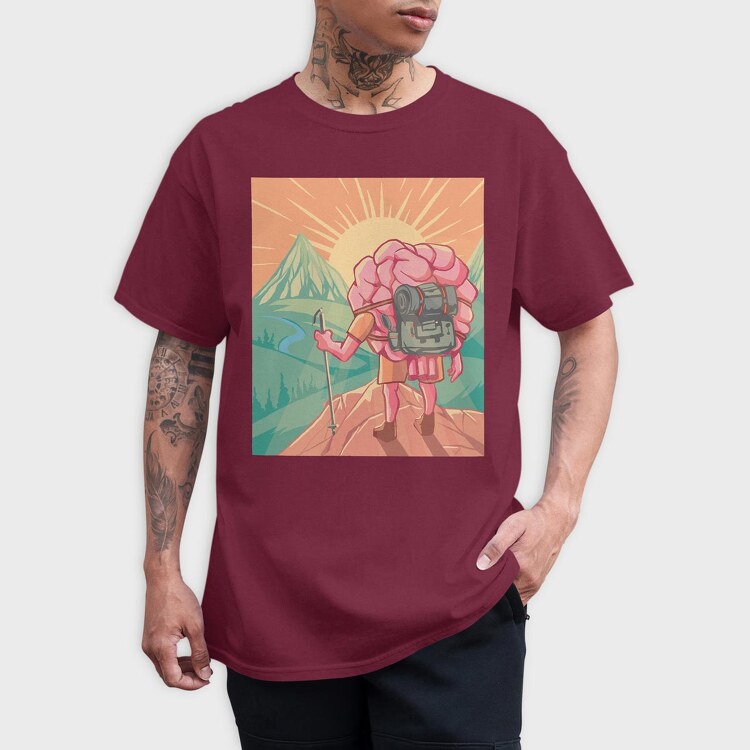 Hiking Brain, Tricou Barbati (Unisex)