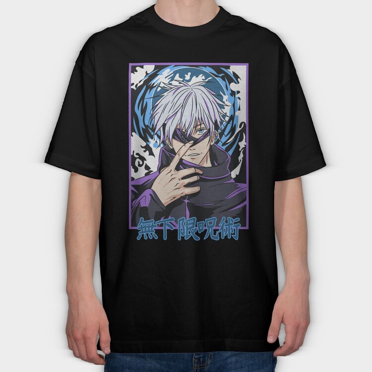 Satoru Gojos Mystic Aura, Tricou Oversize Barbati (Unisex)