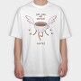 Flying Coffee Angel, Tricou Oversize Barbati (Unisex)