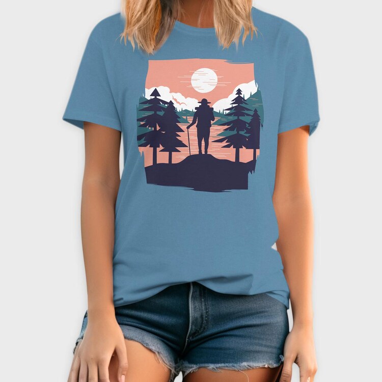 Hiking Sunset, Tricou Barbati (Unisex)